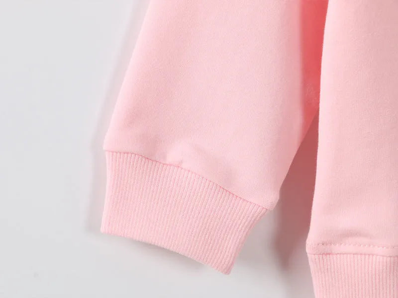 Korean-style baby girls cartoon-pattern sweatshirt for autumn in soft-treated fabric