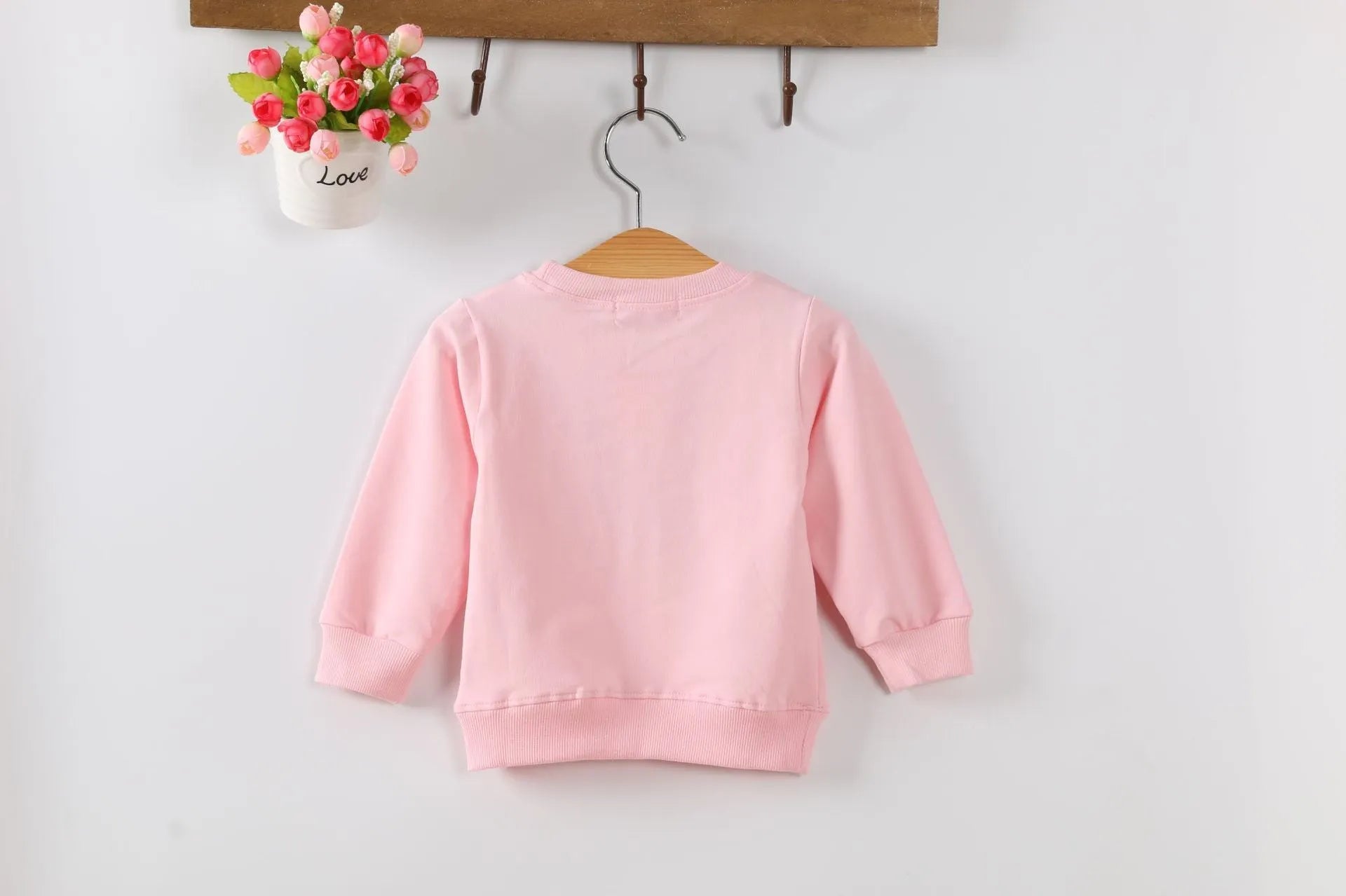 Korean-style baby girls cartoon-pattern sweatshirt for autumn in soft-treated fabric