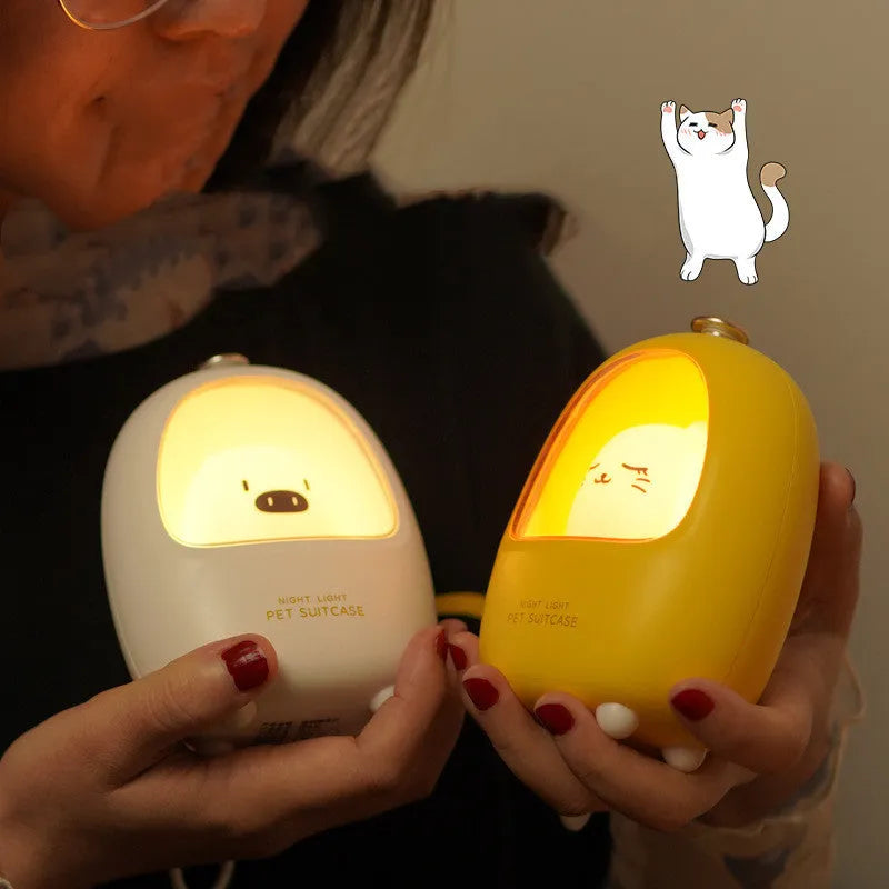 Cartoon bedside night light with touch switch and dimmable LED lighting