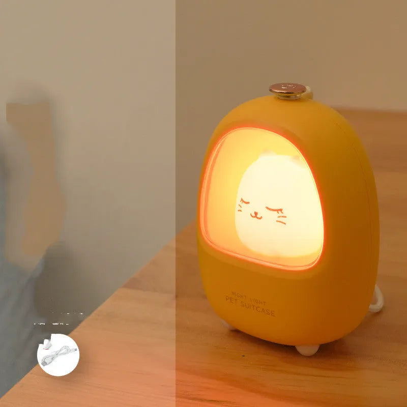 Cartoon bedside night light with touch switch and dimmable LED lighting