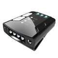 USB rechargeable fishing cap clip light with rotating head and power indicator displayed on a hat.
