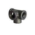 Galvanized steel four-way pipe fitting in DN15, DN20, DN25 sizes