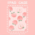Peach and strawberry TPU leather anti-drop holster case for iPad Pro and other iPad sizes
