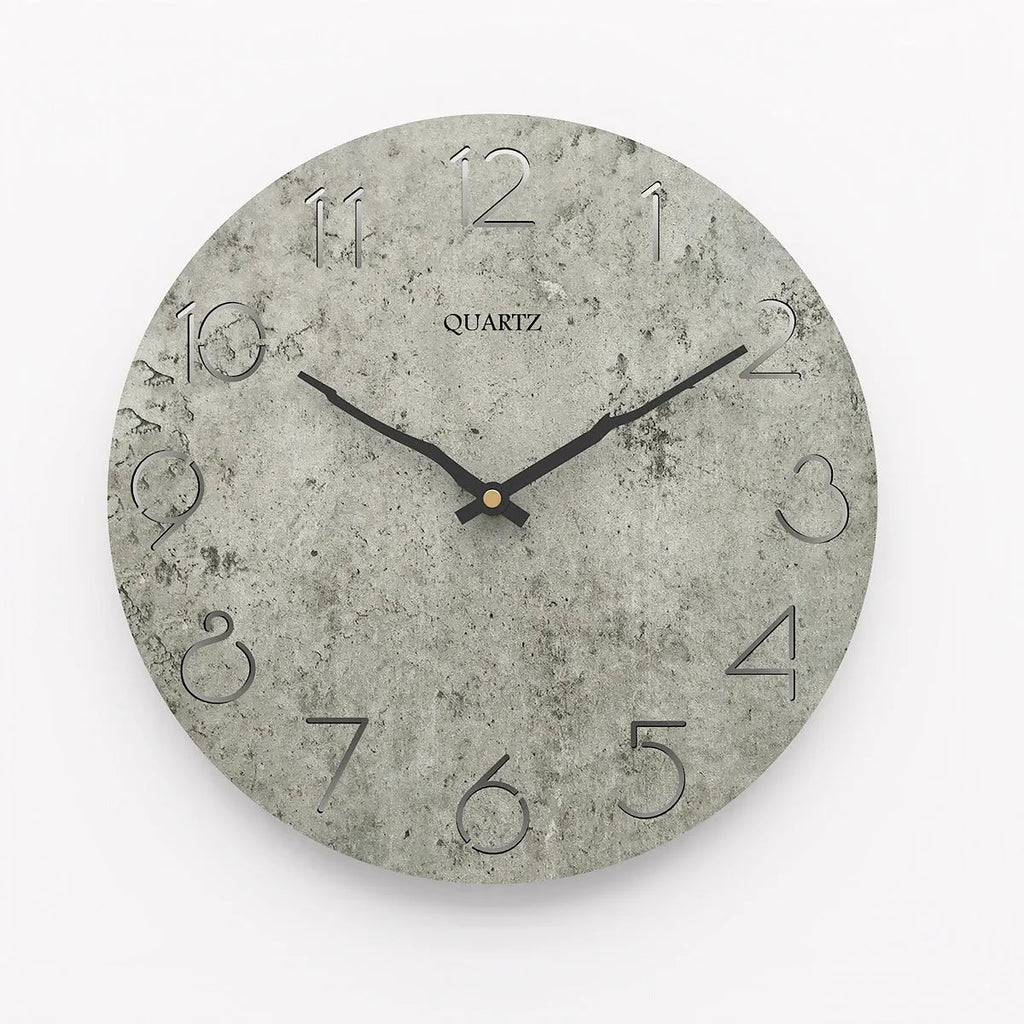 Grey European style wall clock for living room with custom processing option