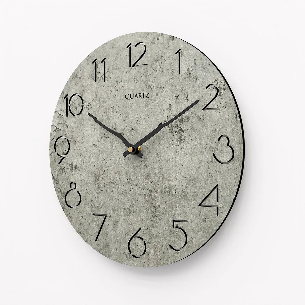 Grey European style wall clock for living room with custom processing option