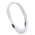 White ABS plastic facial lifting device with red and blue light therapy, showing control buttons for modes and vibration.
