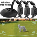 Electronic dog fence training collar with waterproof rechargeable receiver, ABS transmitter, adjustable radius up to 492 feet