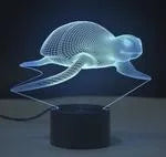 Colour-changing LED table lamp with acrylic panel on black ABS base, showing touch controls and USB cable