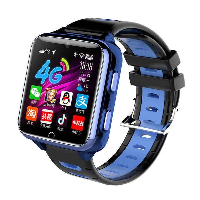 Children's WiFi smart sports watch with 1.54 inch touchscreen in black, blue, or pink colours