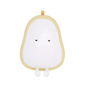Warm yellow silicone PEAR night lamp with USB charging port and ABS base
