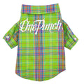 Fruit green casual cotton pet shirt for small medium dogs cats, side view