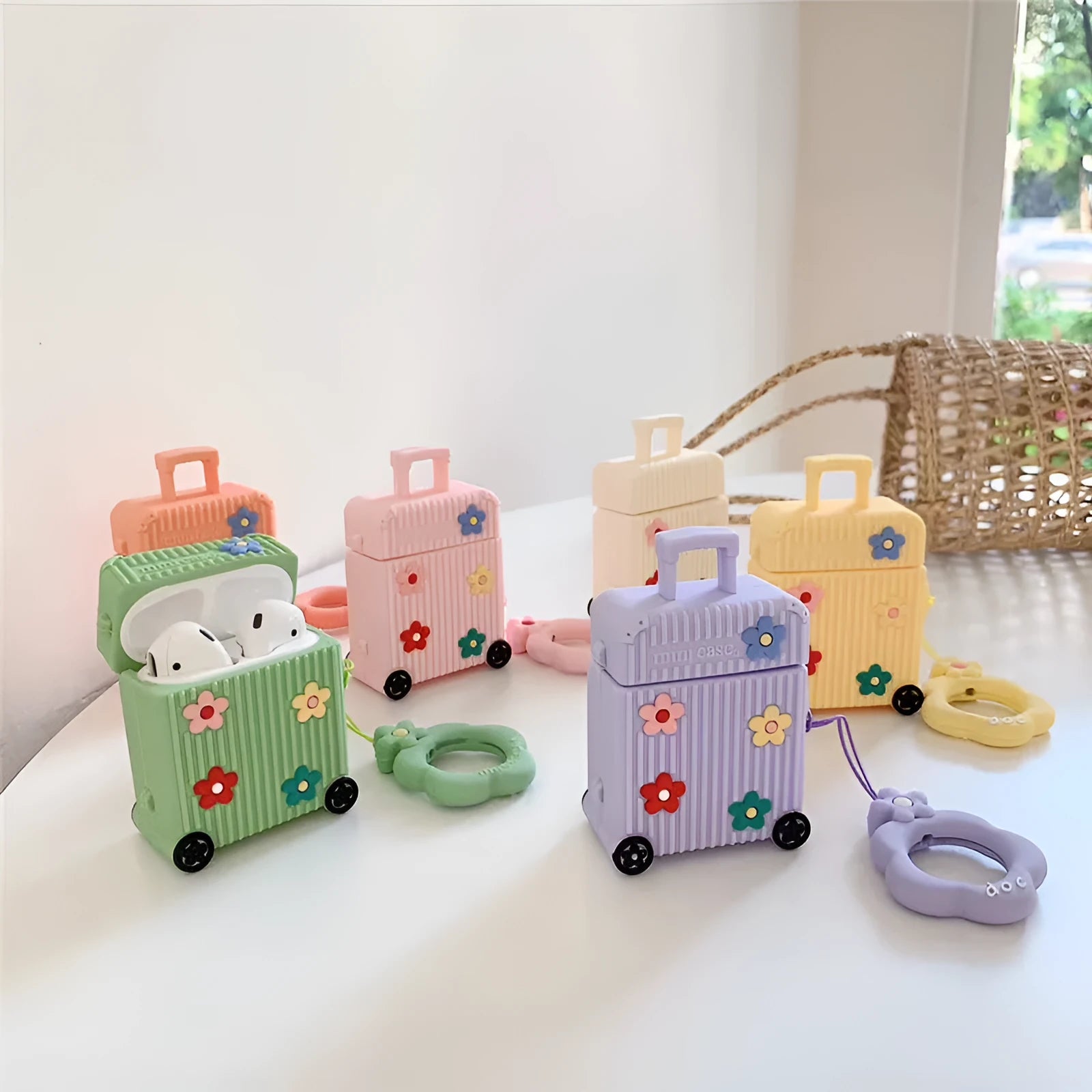 Silicone flip cover for Apple AirPods 1st and 2nd generation in multiple colours