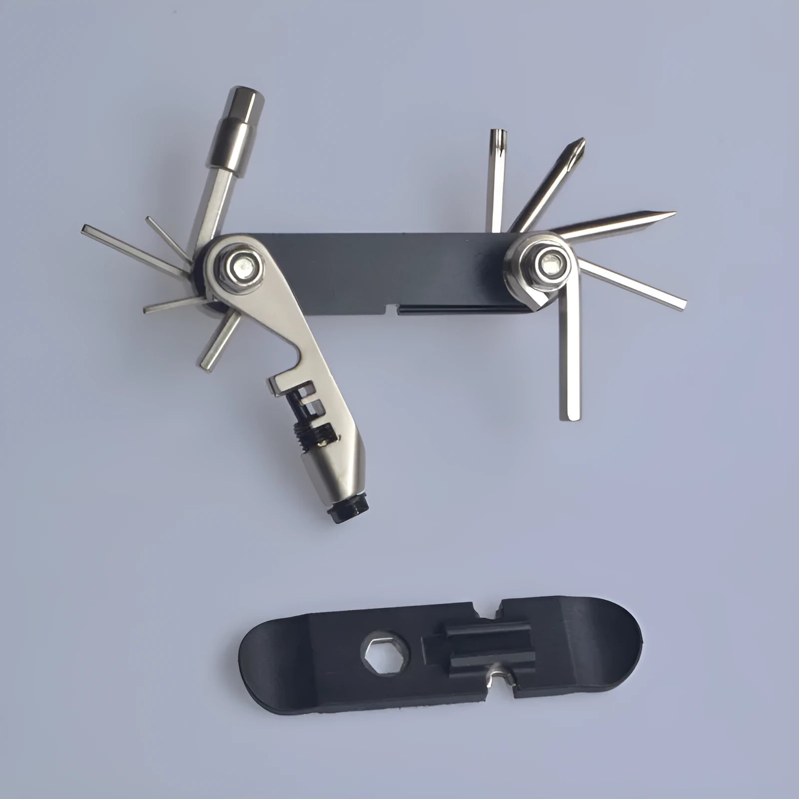 Chrome vanadium steel bicycle repair tools in four colours showing 9.2cm combination design