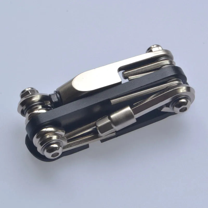 Chrome vanadium steel bicycle repair tools in four colours showing 9.2cm combination design