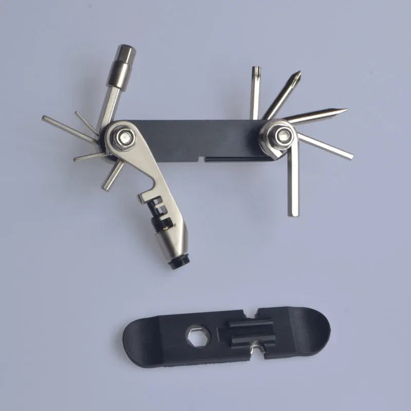 Chrome vanadium steel bicycle repair tools in four colours showing 9.2cm combination design