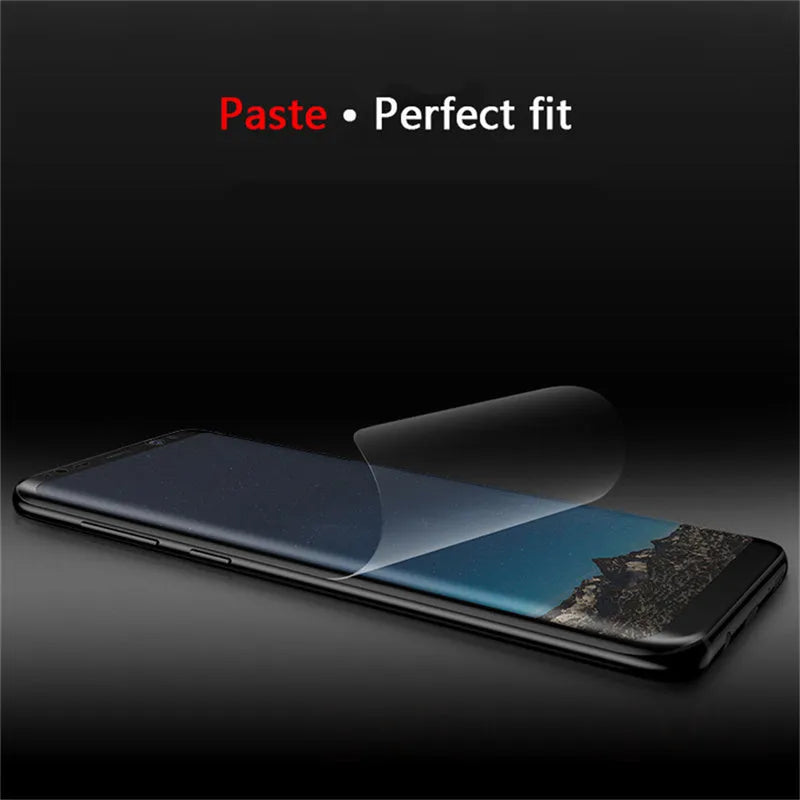 Curved hydrogel screen protector for Samsung Galaxy phones with matte finish