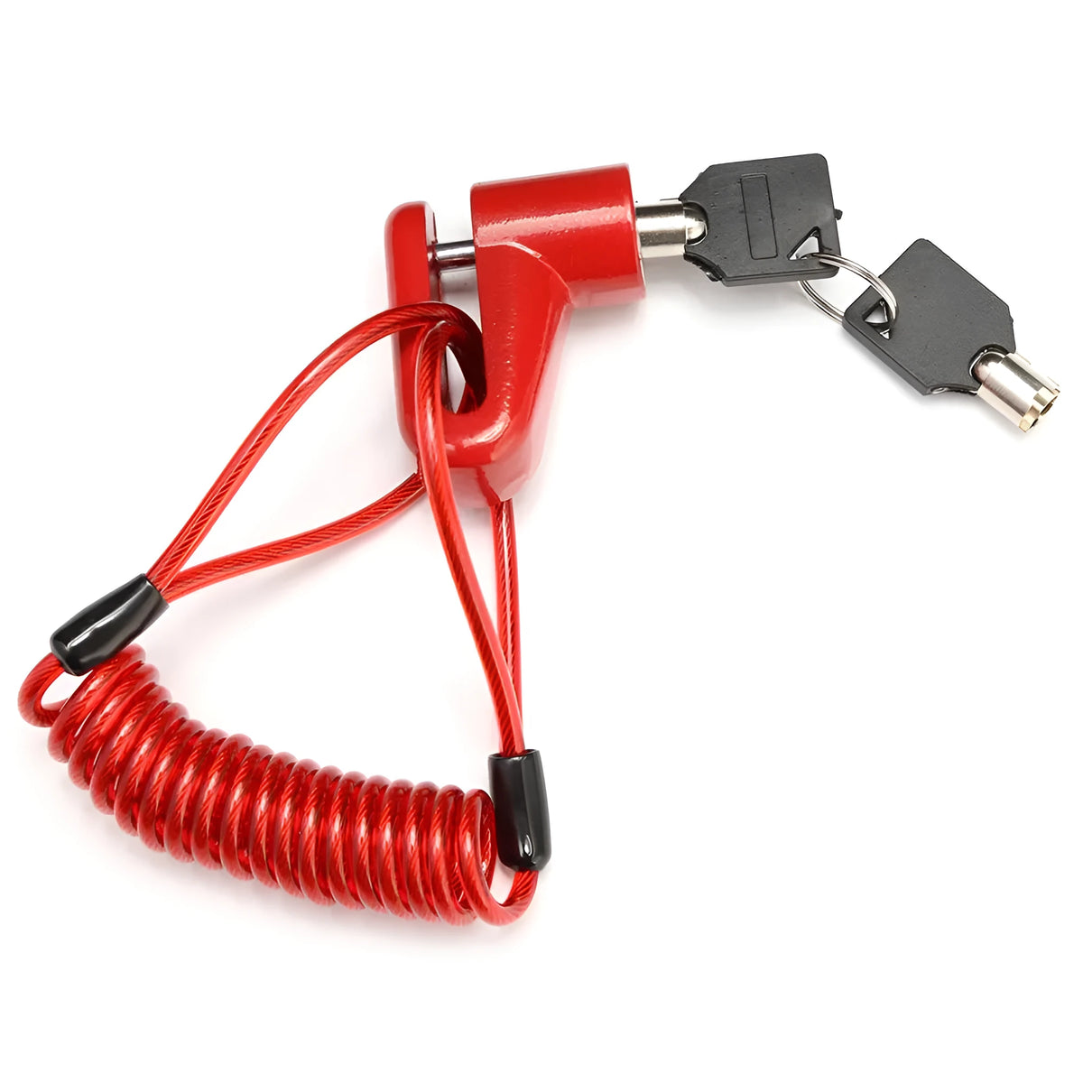 Keyless metal disc brake lock with steel wire in black for Xiaomi M365 electric scooter