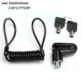 Keyless metal disc brake lock with steel wire in black for Xiaomi M365 electric scooter