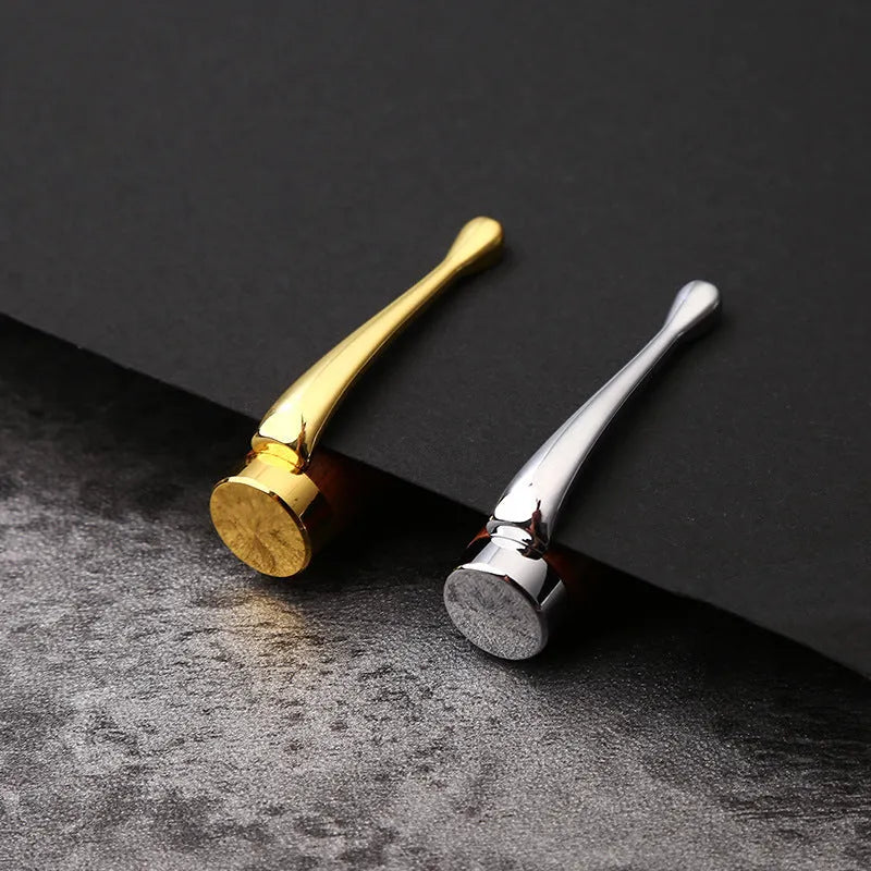 Gold metal and rosewood ballpoint pen 14cm long with cap