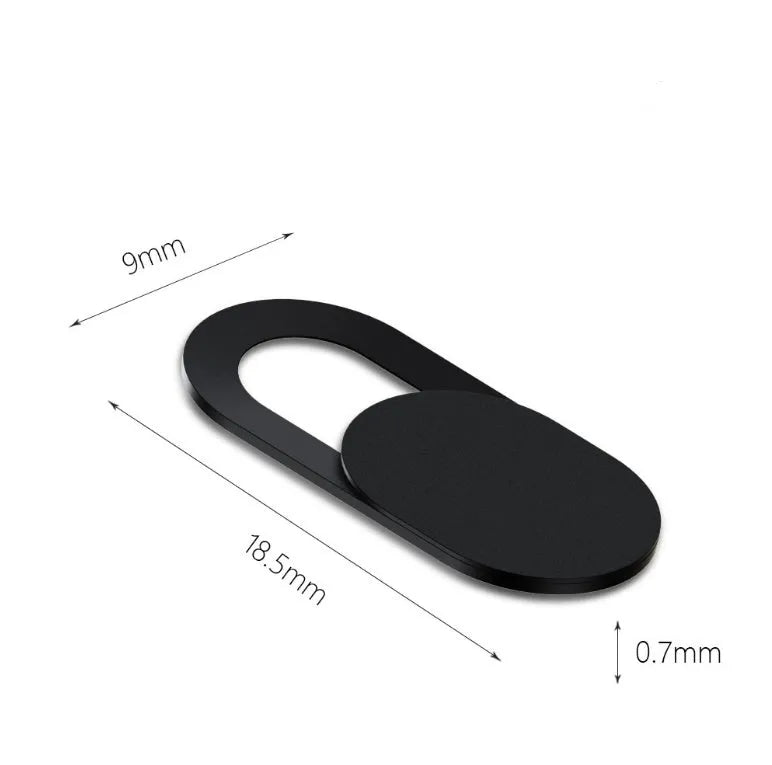 Plastic camera privacy cover 18.5mm x 9mm x 0.7mm for laptop tablet mobile phone in black white pink silver