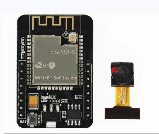 ESP32-CAM camera development board with WiFi and Bluetooth, compact 27x40.5x4.5mm module