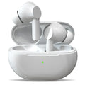 Black and white Pro4 Bluetooth earbuds inside a compact rectangular charging case.