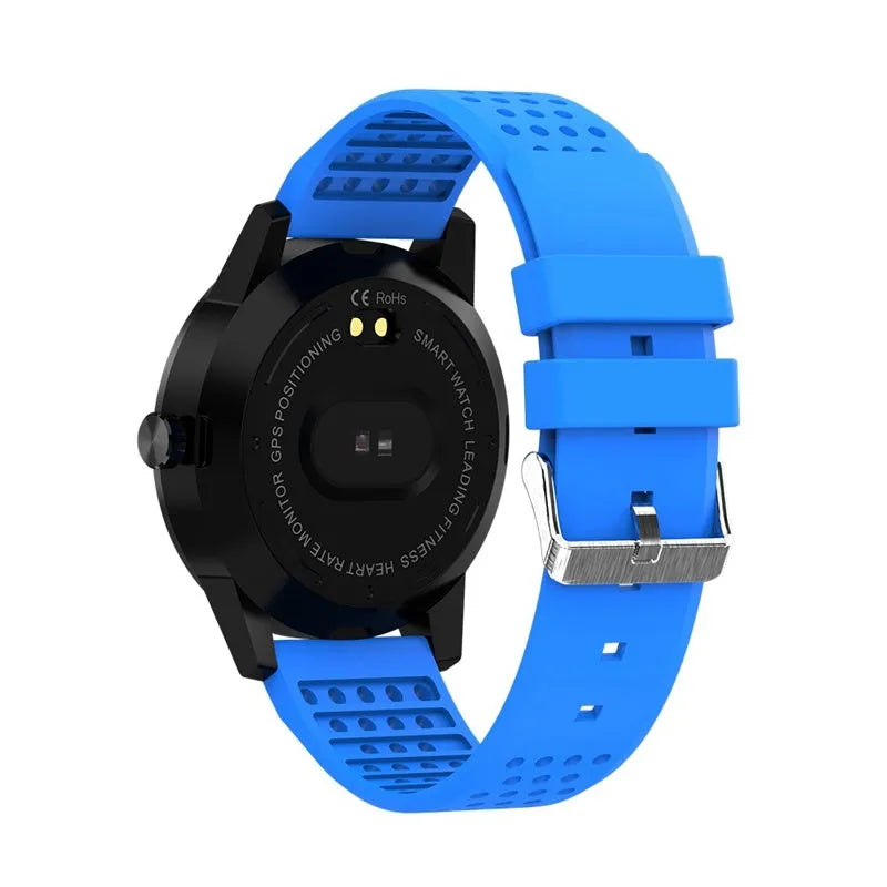 Black smart bracelet with 1.3-inch colour screen showing heart rate and fitness data on wrist.