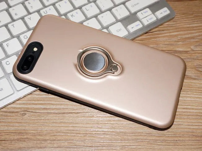 Solid colour magnetic back cover case for iPhone on a table, showing colour options.