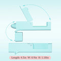 Plastic door opening tool for avoiding direct contact with public surfaces, blue colour, compact size 11.5 x 2.5 x 3 cm