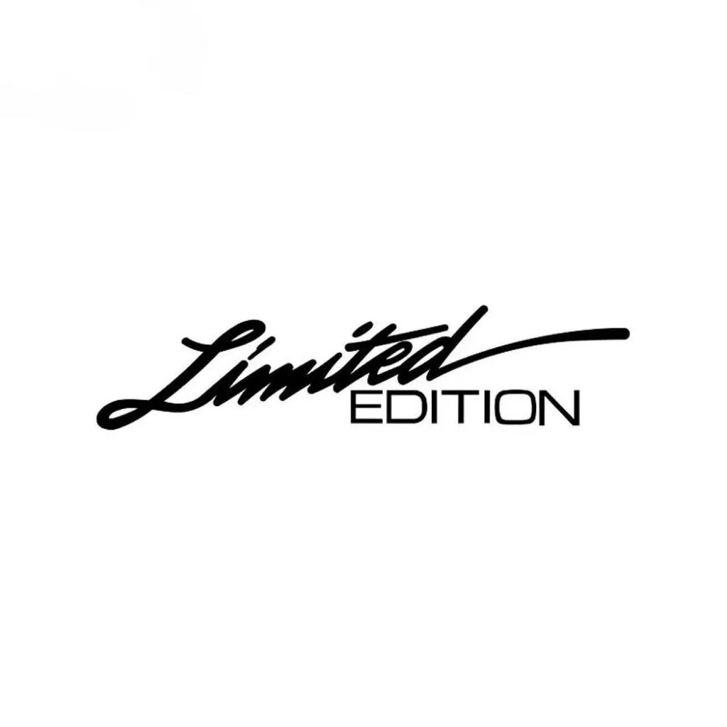 Black laser reflective car sticker with text style graphics on PET material