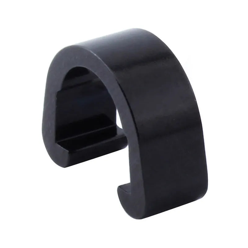 Aluminium alloy C buckle in assorted colours, showing dimensions of 10.2mm by 13mm.