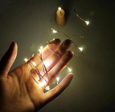 LED wine bottle lights with copper wire and 20 bulbs for decorative illumination