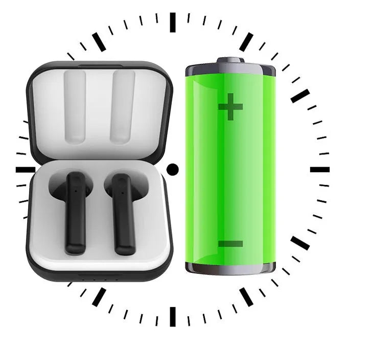 Macaron wireless sports headphones in five colour options with 10-15m range and charging bin