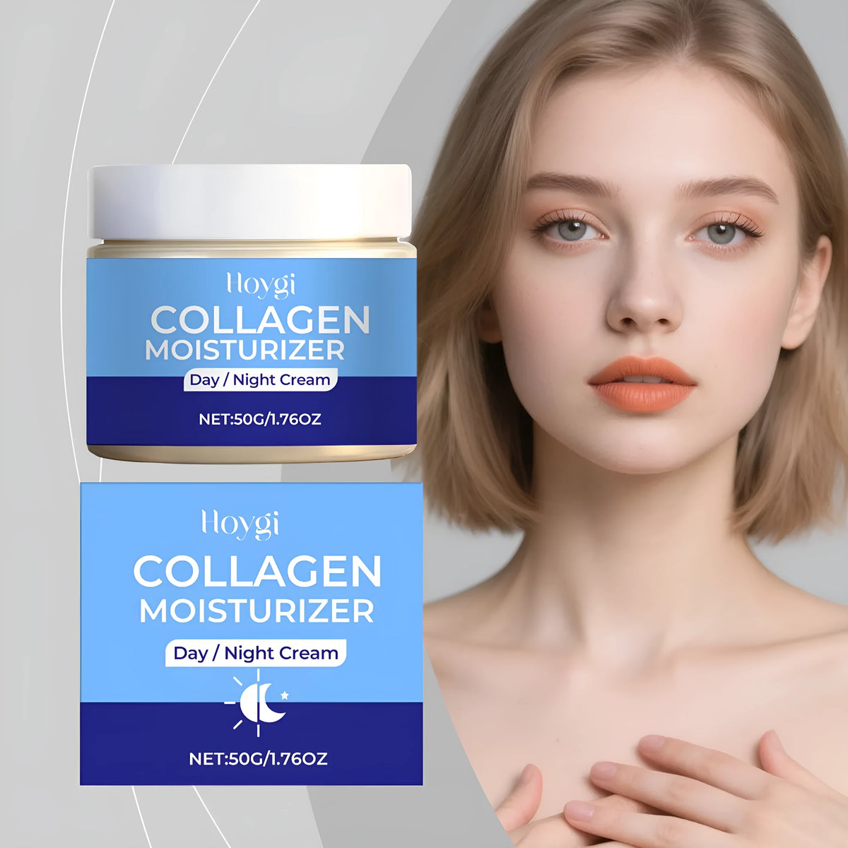 Collagen moisturising cream 50g hydrating rejuvenation skin care in 5.2 x 5.2 x 4.4cm packaging
