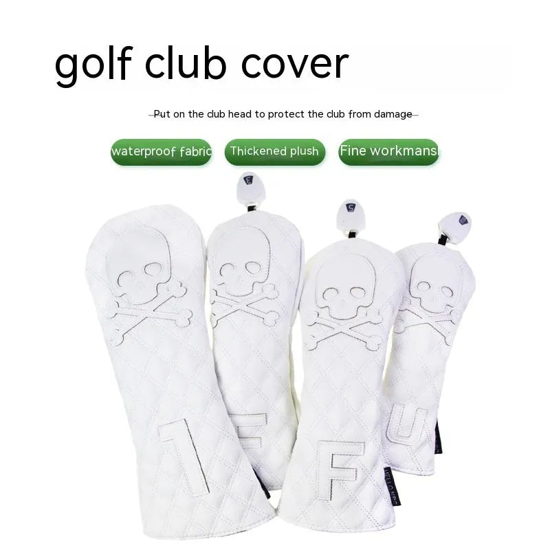 Black and white golf waterproof wooden pole protective cover made from PU material