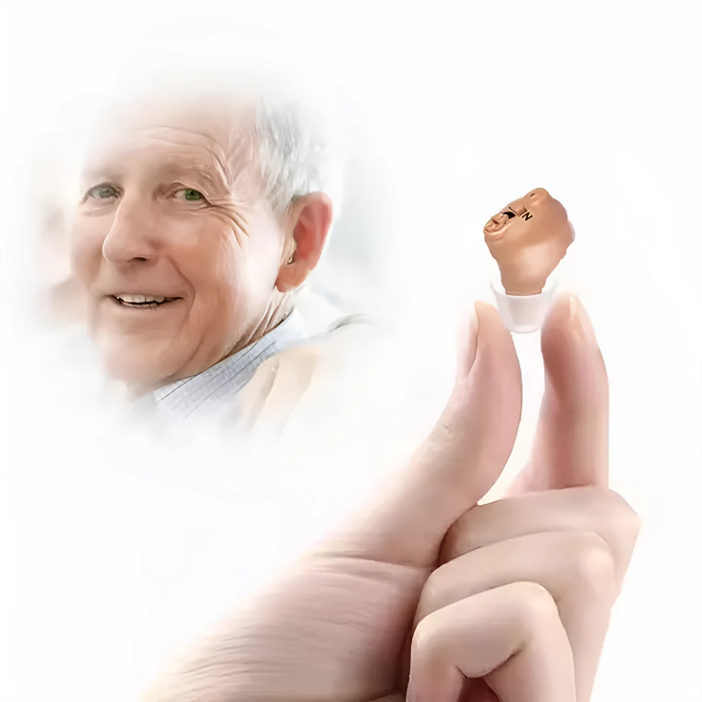 G17 intelligent noise reduction in-the-ear hearing aid in skin colour with USB charging