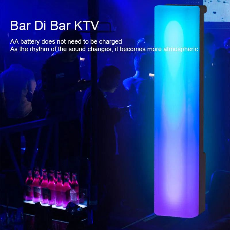 3D RGB voice-activated ambience lamp in black or white shell with USB cable