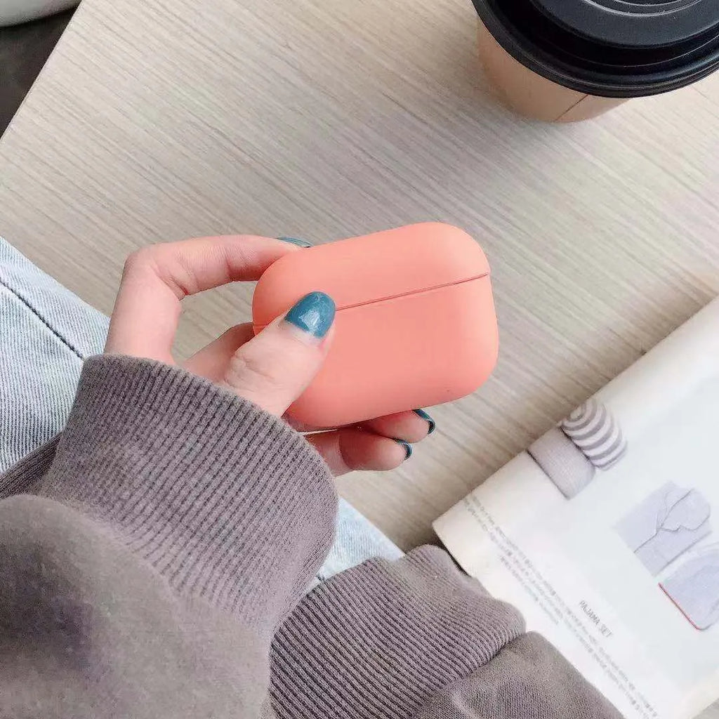 Plastic protective case for Apple AirPods Pro and AirPods 3 headphones in multiple colour options.