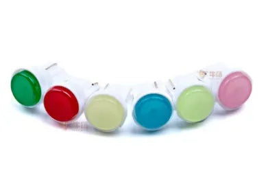 T10 12V COB LED car indicator light bulb in six colour options: white, blue, red, purple, yellow, green.