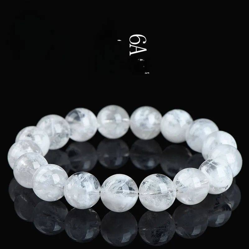 Women's crystal bracelet with round blizzard snowflake pattern beads, showing geometric and traditional design.