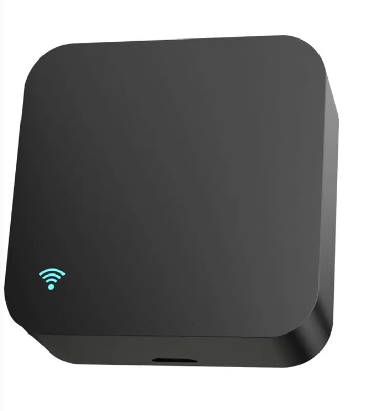 Black round and square infrared universal remote control with voice control for smart home