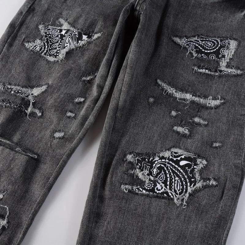 Stretch slim-fit skinny jeans for men in dark denim with zipper fly and mid waist
