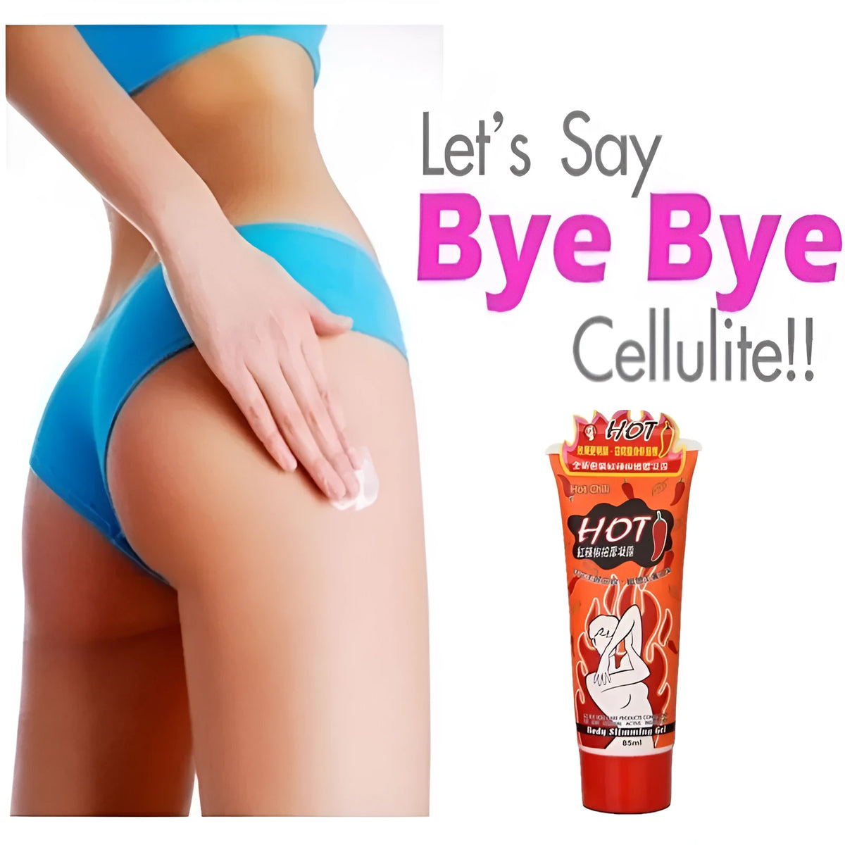 85 ml slimming massage gel tube for body use with penetration enhancer and weight loss agent, not for face