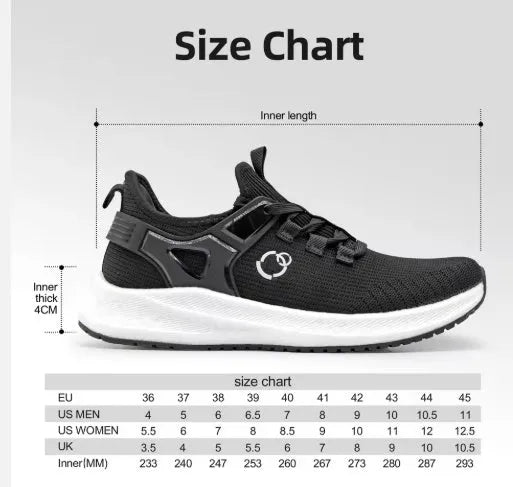 Grounded Conductive Sports Shoes in black with EVA anti-slip outsole and mesh upper