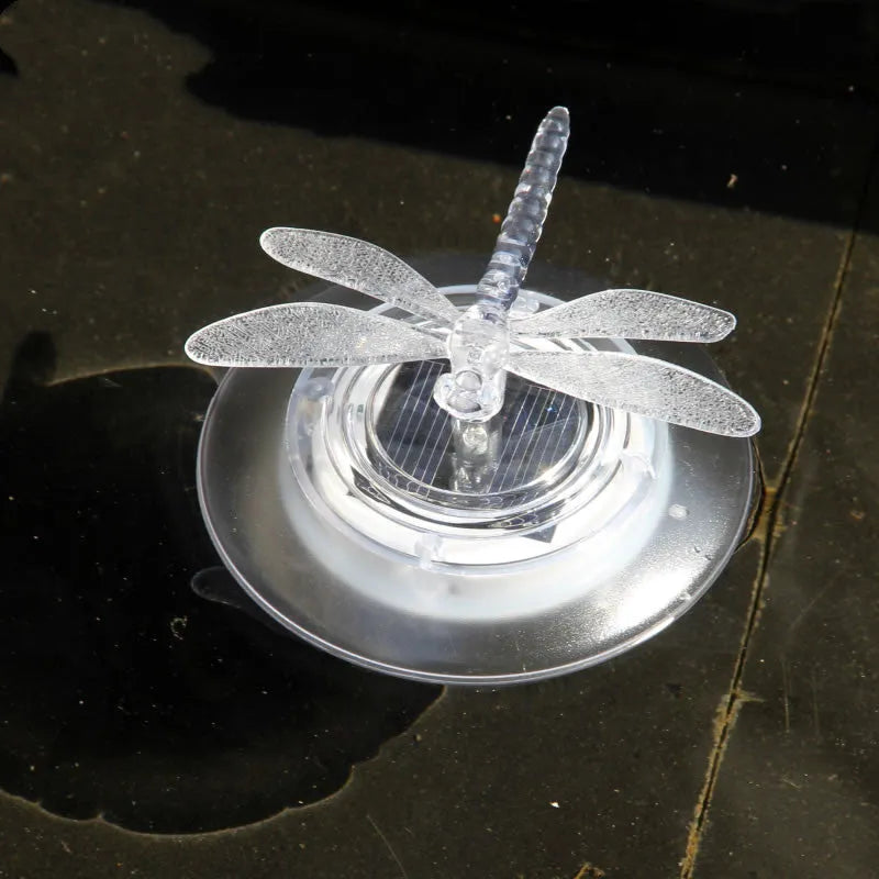 Solar LED float lamp in butterfly or dragonfly shape, 125 mm, IP44, for pond, fountain and pool