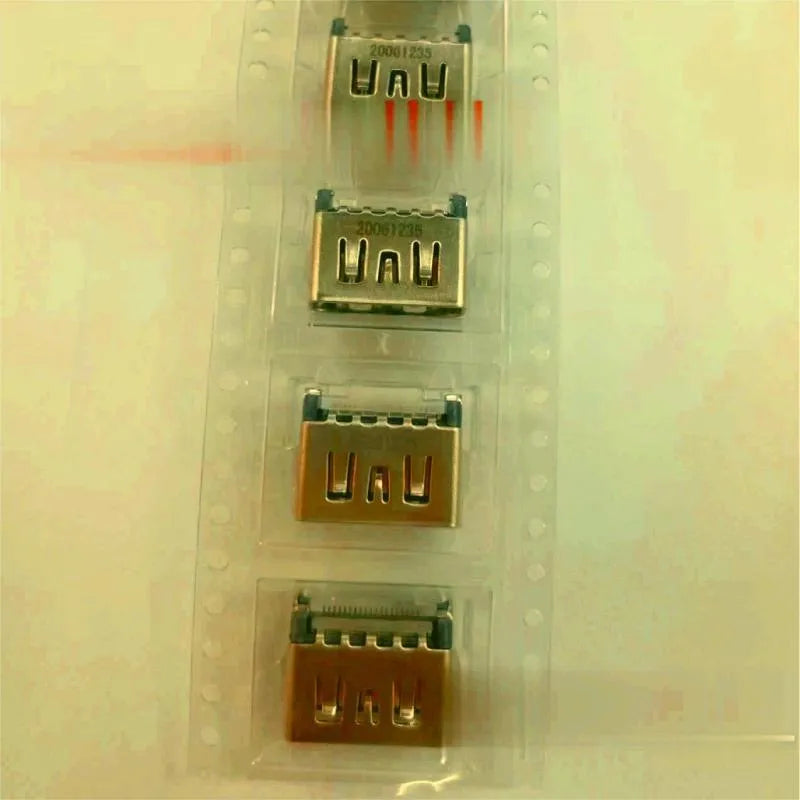 Silver-coloured HDMI interface host socket for games console accessories