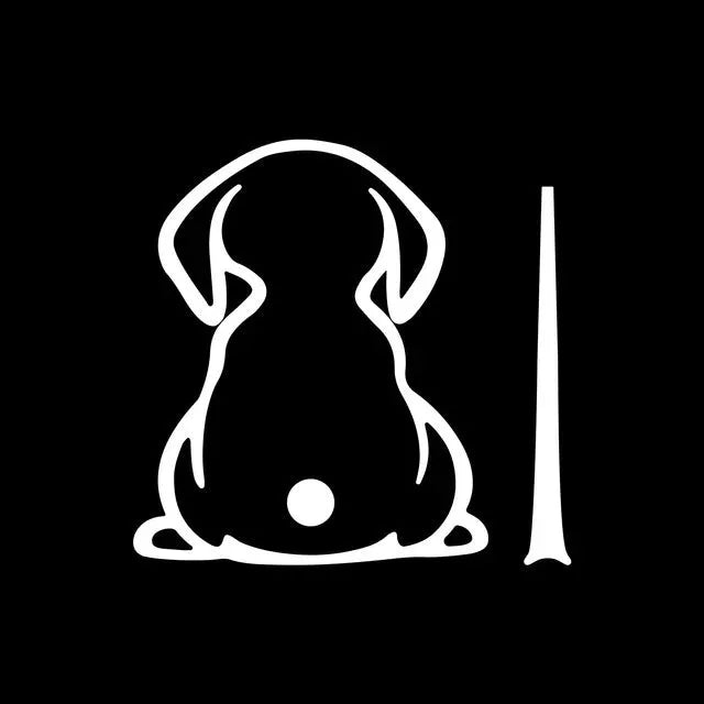 Cartoon cat silhouette car sticker in multiple colours for rear window application.