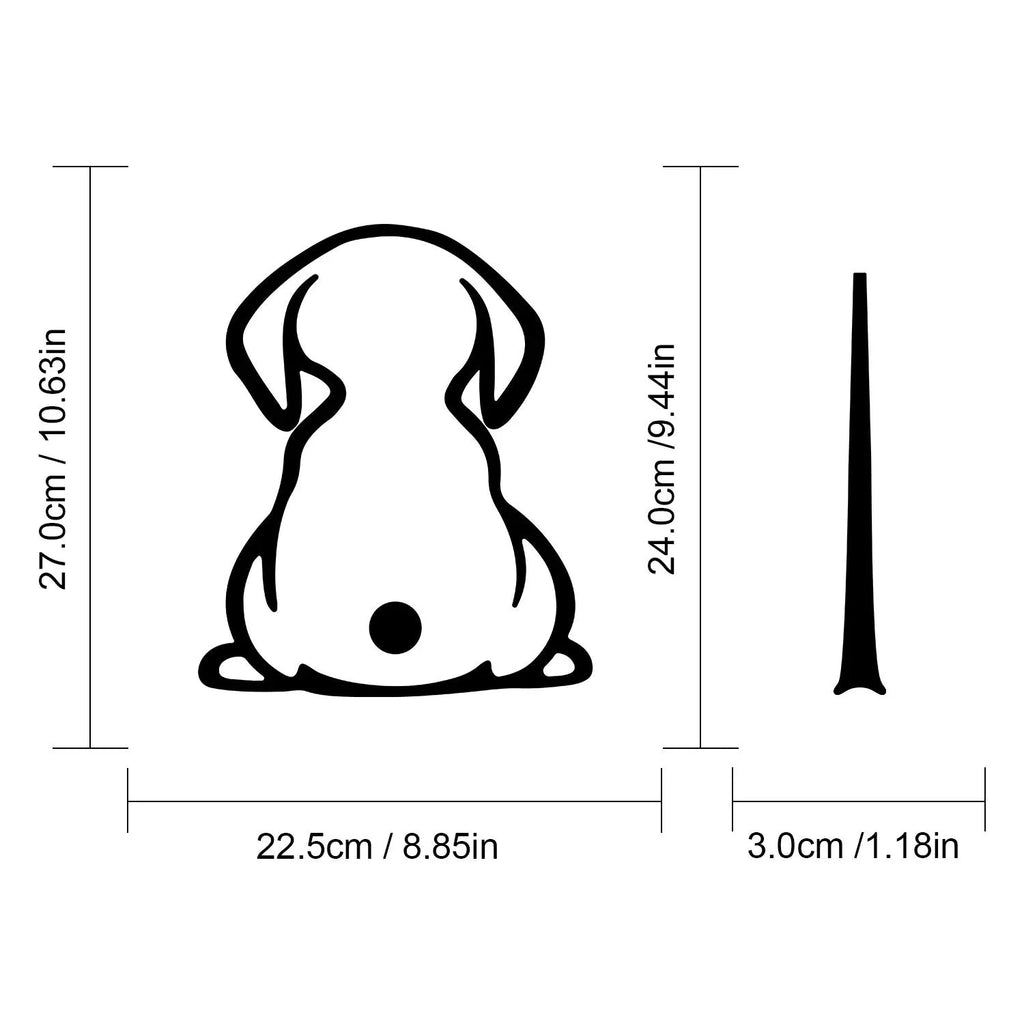Cartoon cat silhouette car sticker in multiple colours for rear window application.