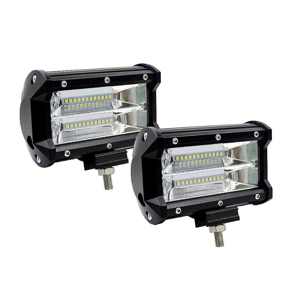 5-inch black LED work light with die-cast aluminium housing and polycarbonate lens for off-road vehicles
