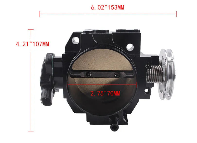 Aluminium alloy throttle body sensor for Honda K20A car modification.
